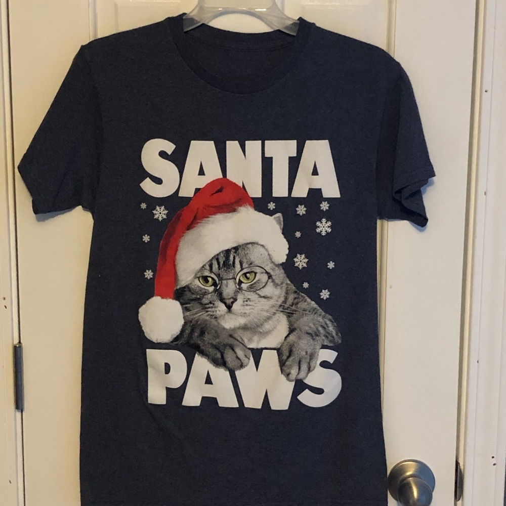 Funny Christmas cat tee